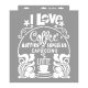 Coffee painting stencil - 38x42 cm