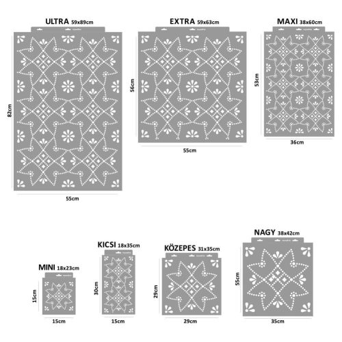 Blue-dye 04 painting stencil - 38x60 cm