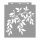 Leafy branches painting stencil - 38x42 cm