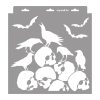 Skulls painting stencil - 31x35 cm