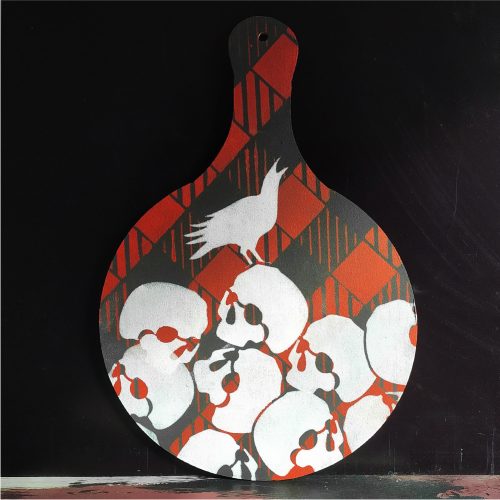 Skulls painting stencil - 18x23 cm