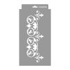 Kovácsoltvas rozetta stencil - Festő - 18x35 cm kicsi 1