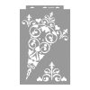 Kovácsoltvas rozetta stencil - Festő - 38x60 cm maxi 1