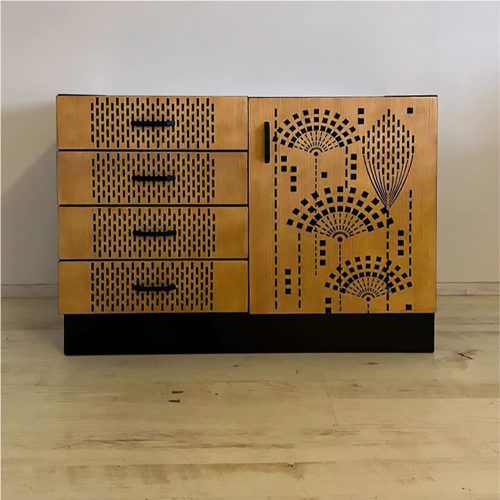 Legyezők stencil - 3D - 38x60 cm maxi 1