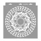 Leaf mandala painting stencil - 31x35 cm