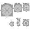 Leveles mandala stencil - Festő - 31x35 cm közepes
