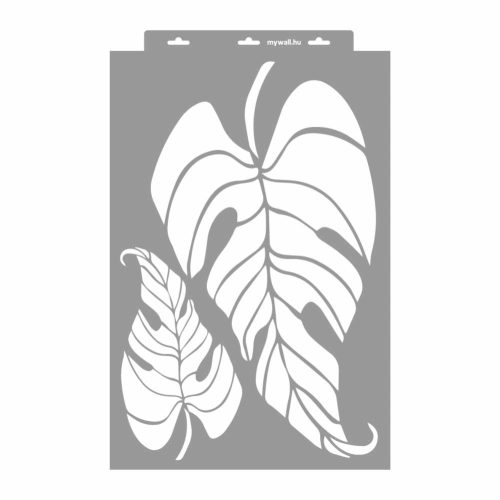 Mix of leaves stencil