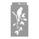 Chirping birds painting stencil - 18x35 cm