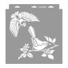 Chirping birds painting stencil - 31x35 cm