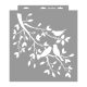 Chirping birds painting stencil - 38x42 cm