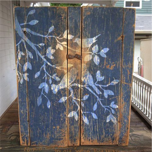Chirping birds painting stencil - 38x42 cm