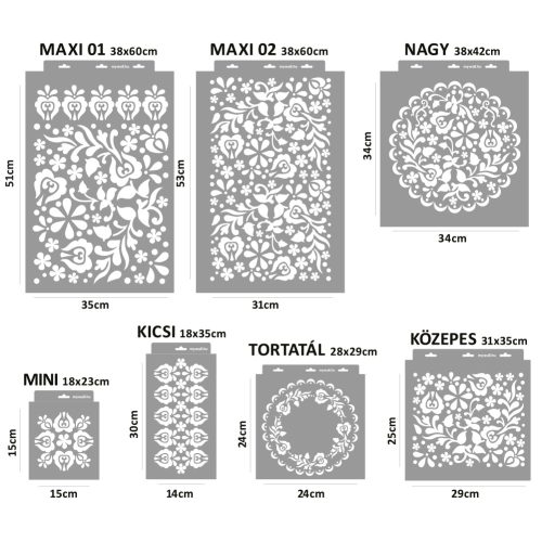 Magyar 02 stencil - Festő - 18x23 cm mini