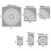 Mandala 12 3D stencil - 18x23 cm