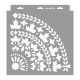 Mandala 12 stencil - Festő - 31x35 cm közepes