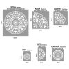 Mandala 12 stencil - Festő - 38x42 cm nagy