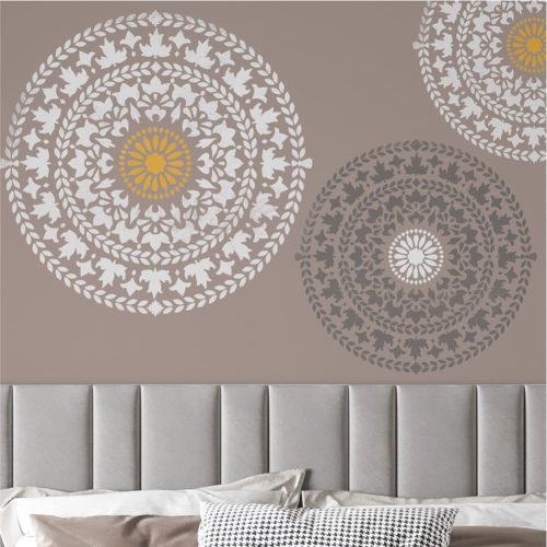 Mandala 12 stencil - Festő - 38x42 cm nagy
