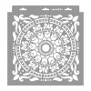 Mandala 14 stencil - 3D - 31x35 cm közepes