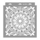 Mandala 14 stencil - Festő - 31x35 cm közepes