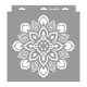 Mandala 01 stencil - 3D - 31x35 cm közepes