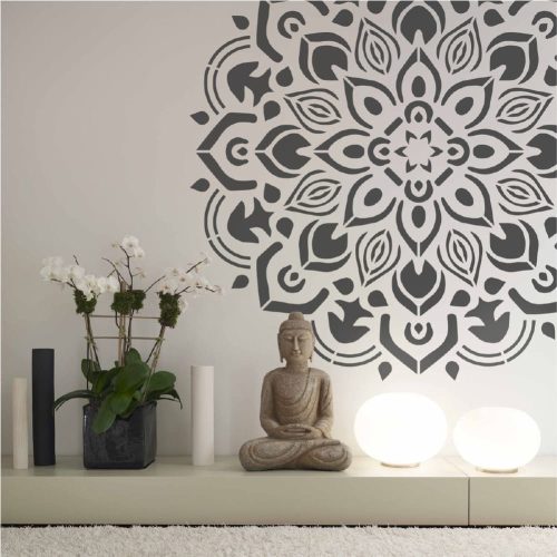 Mandala 01 stencil - 3D - 38x42 cm nagy 2