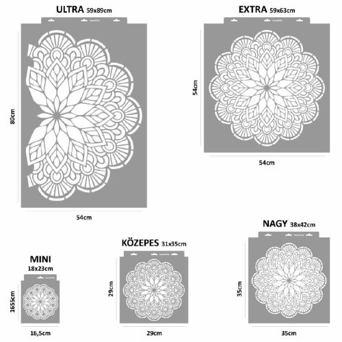 Mandala 06 stencil - Festő - 59x63 cm extra