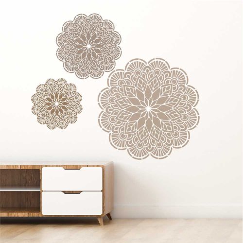 Mandala 06 stencil - Festő - 38x42 cm nagy