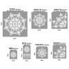 Mandala 09 stencil - Festő - 31x35 cm közepes