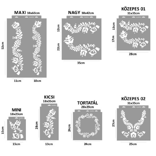 Magyar népmesék stencil - Festő - 31x35 cm közepes 2