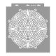 Maori 02 stencil - 3D - 38x42 cm nagy
