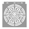 Maori 02 stencil - Festő - 28x29 cm tortatál