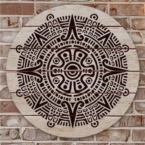 Maori 02 stencil - Festő - 28x29 cm tortatál