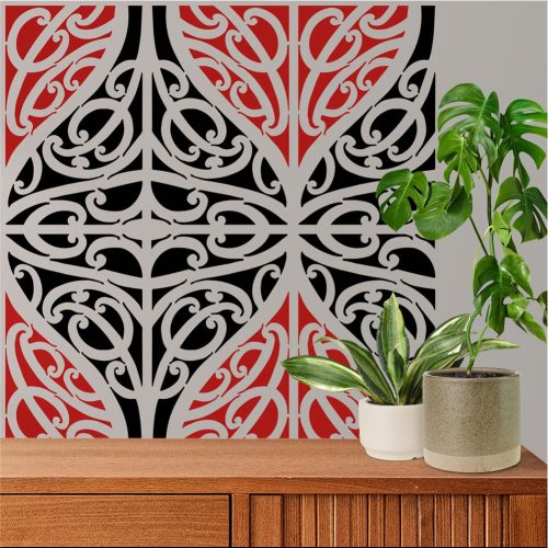 Maori 05 stencil - 3D - 31x35 cm közepes