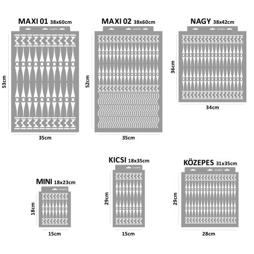 Maori 07 stencil - 3D - 38x60 cm maxi 2