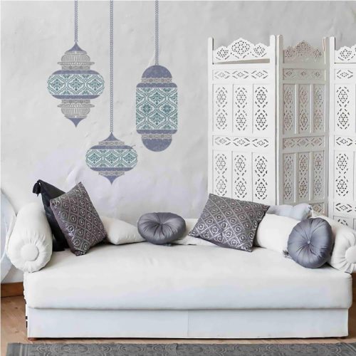 Moroccan lanterns painting stencil - 18x35 cm