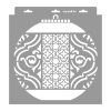 Marokkói lámpások stencil - Festő - 31x35 cm közepes