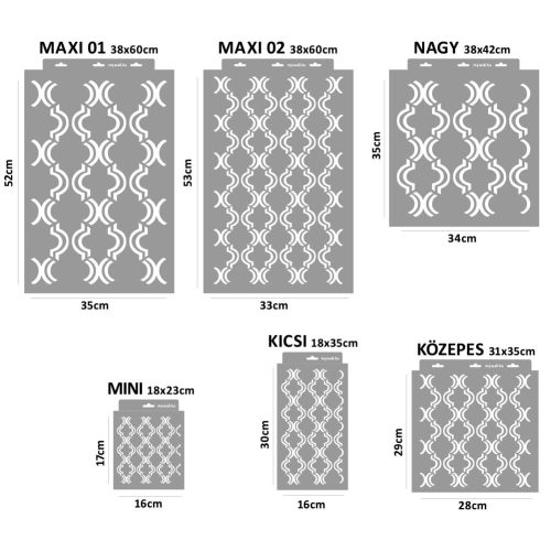 Marokkó 10 stencil - Festő - 38x60 cm maxi 2
