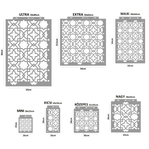 Moroccan 26 3D stencil - 38x42 cm