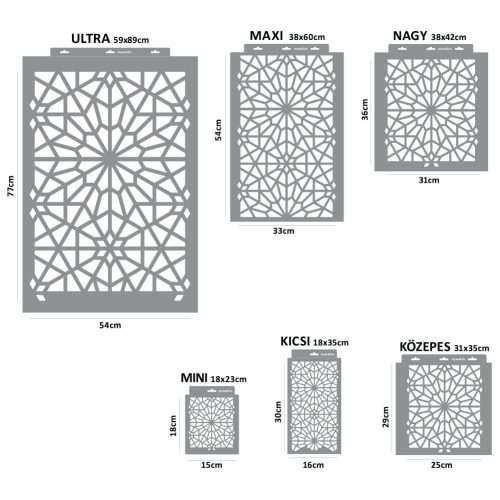 Marokkó 09 stencil - Festő - 18x23 cm mini