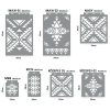 Mexican painting stencil - 31x35 cm 01