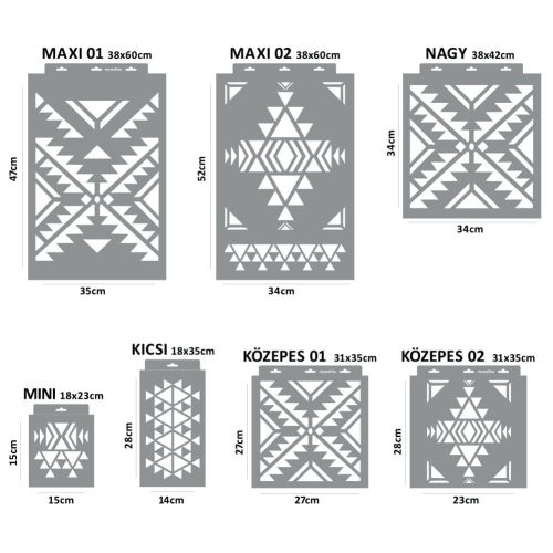 Mexican painting stencil - 31x35 cm 01
