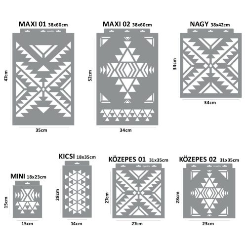 Mexican painting stencil - 38x60 cm 02
