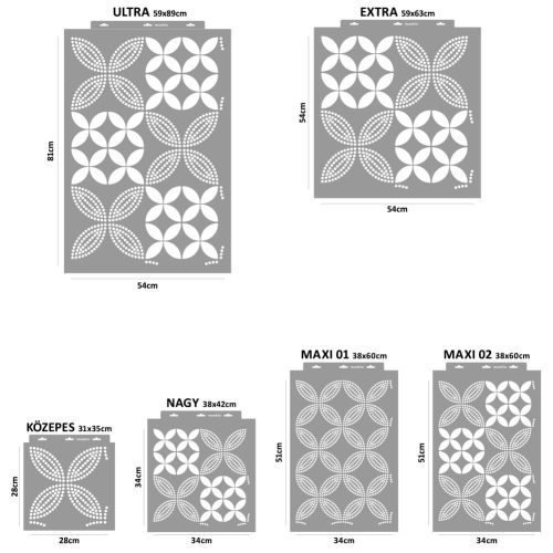 Modern Moroccan 3D stencil - 31x35 cm