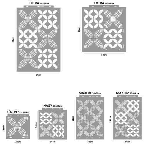 Modern Marokkó stencil - 3D - 38x60 cm maxi 2