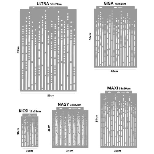 Morze stencil - 3D - 45x65 cm giga