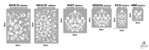 Madárkás - MyWall stencilcsalád