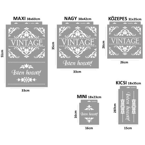 Vintage 01 - MyWall stencilcsalád