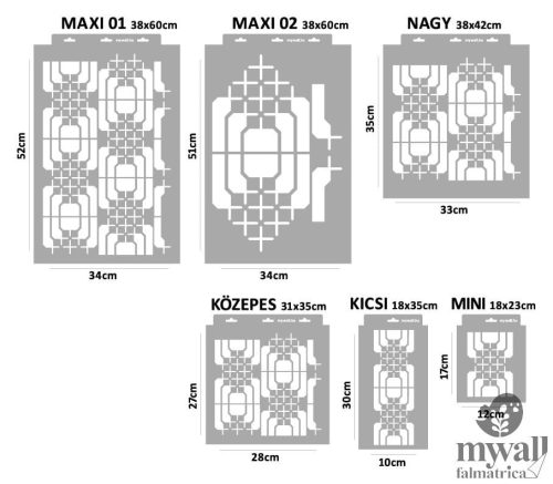 Rácsozat - MyWall stencilcsalád