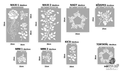 Rózsakert 01 - MyWall stencilcsalád