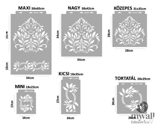 Dekoratív indák - MyWall stencilcsalád