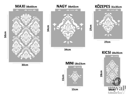 Damask 02 - MyWall stencil family